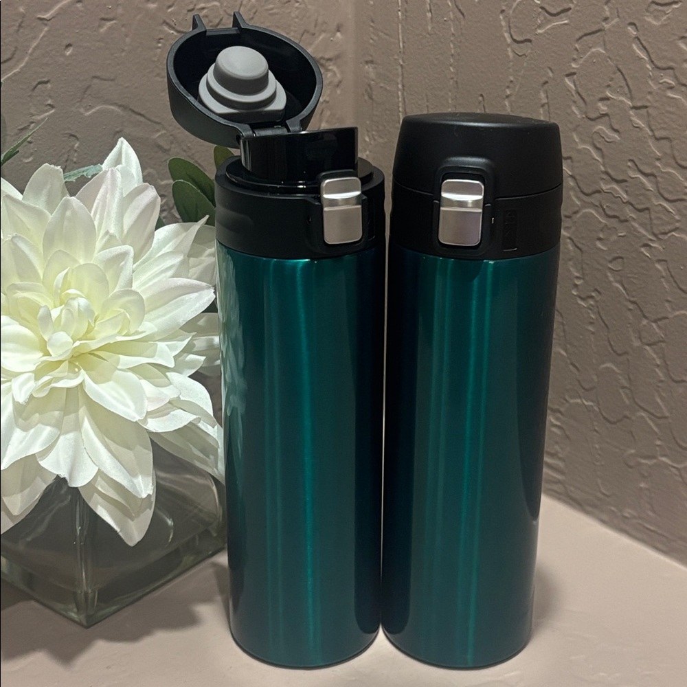 LocknLock Set of 2 Insulated Stainless Steel Tumblers ~ Teal - Picture 2 of 5